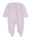 Footie with Zipper | Delicate Blooming Bows