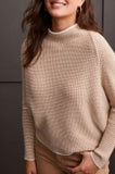 L/S Funnel NK Sweater-H Tan