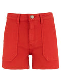 Fly Front Short with Pockets |Sangria
