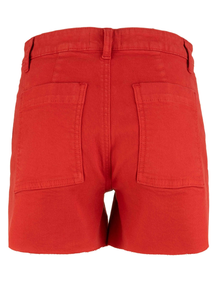 Jane High Rise Short Pork Chop Pockets | Tomato
