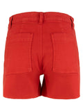 Fly Front Short with Pockets |Sangria