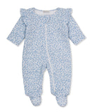 Printed Jacquard Footie with Zipper | Fall Blooms