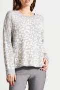 Reversible Cotton Crew Neck Sweater Smokey Grey