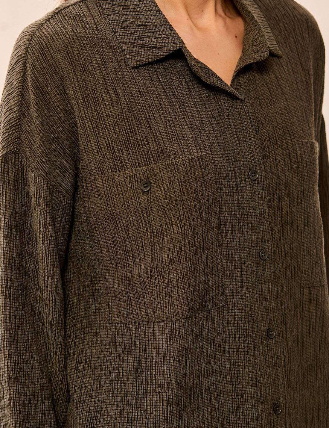 Long Sleeve Top with Pockets | Basil