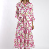 Roxie Dress | Gilded Flora White/Gold