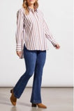 L/S BTN FRT Shirt w/Back Pleats Walnut