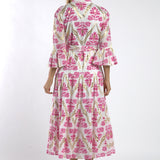 Roxie Dress | Gilded Flora White/Gold