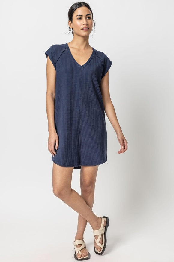 V-Neck Raglan Dress