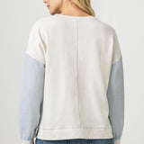 Two-Toned Waffle Sweatshirt