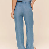 Wide Leg Drawstring Pants | Indigo Harbor Wash