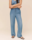 Wide Leg Drawstring Pants | Indigo Harbor Wash
