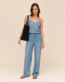 Wide Leg Drawstring Pants | Indigo Harbor Wash