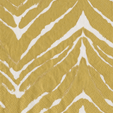 Wild Kingdom White/Gold Cocktail Napkin