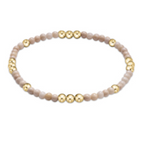 Worthy Pattern 3mm Bead Bracelet- Riverstone