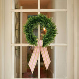 a wreath on a door