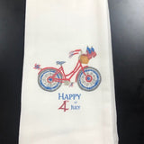 Happy 4th Bicycle Tea Towel
