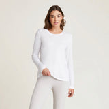 Malibu Collection Women's Long Sleeve Burnout Tee