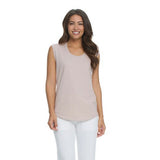 Malibu Collection Women's Sleeveless Slub Tee