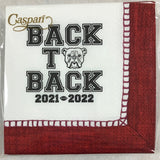 Back to Back Bulldog Napkins  Cocktail Napkin