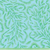 Block Print Leaves Green/Blue