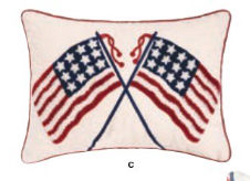 Double US Flag Pillow