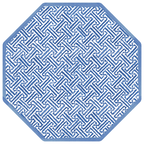 Fretwork Placemat Lacquer Octagonal Set of 4