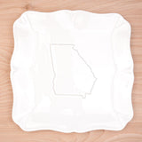 Large Georgia Embossed Square Platter