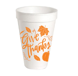 Give Thanks Styrofoam Cups