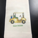Golf Cart Lake Oconee Dishtowel