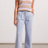 Brooke Pleated Wide Leg Happy Blue Jeans
