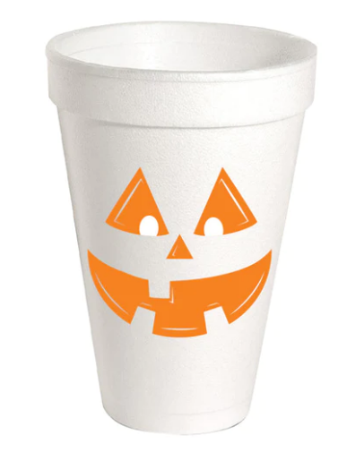 Jack-O-Lantern Styrofoam Cups