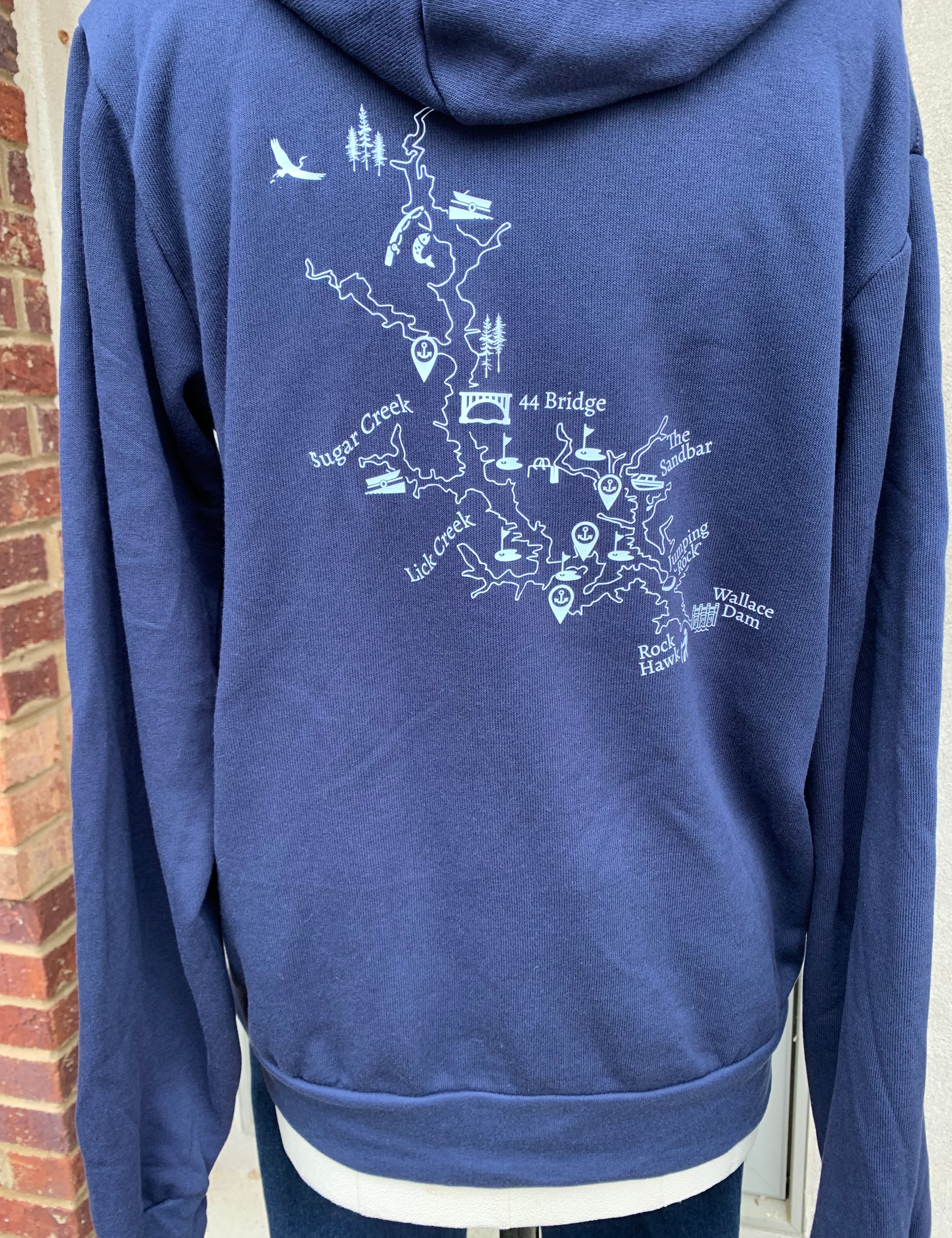 Unisex Lake Oconee Sweatshirt w/Map