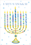 Hanukkah Card Menorah & Stars