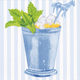 Mint Julep Blue Cocktail Napkin