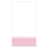 Linen Border Petal Pink Guest Towel