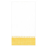 Linen Border Yellow Guest Towel