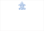 Correspondence Card Pagoda Toil Blue