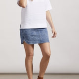 Boat Neck Blouse Side Slits