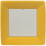 Grosgrain Square Paper Dinner Plates | Yellow