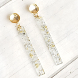 3500AB Acrylic Bar on Round Hammered Post Earring