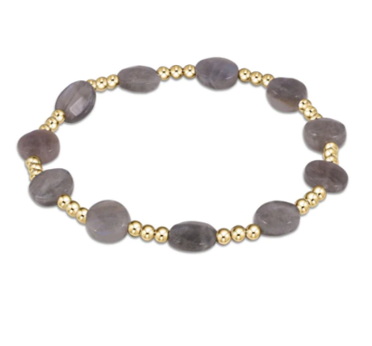 Admire Gold 3mm Bead Bracelet- Labradorite