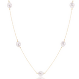 15" Choker- Admire Simplicity Chain Gold- Pearl