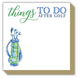 Luxe Notepad- Things To Do After Golf Blue and Green