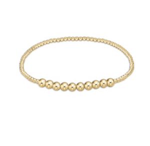 Classic Gold Beaded Bliss 2mm Bead Bracelet- 4mm Gold