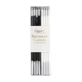 Birthday Slims Candles Black & White Mix