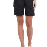 Pull On Cuffed Short- Black