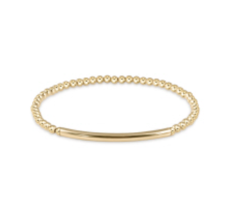 Classic Gold 3mm Bead Bracelet - Bliss Bar Smooth