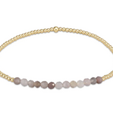 Gold Bliss 2mm Bead Bracelet- Botswana Agate