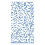Block Print Leaves Blue Guest Towel