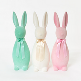 Flocked Pastel Button Nose Bunny- Large